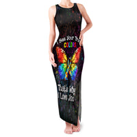 I See Your True Colors Personalised Family Matching Tank Maxi Dress and Hawaiian Shirt Autism Awareness LT05 Mom's Dress Black - Polynesian Pride