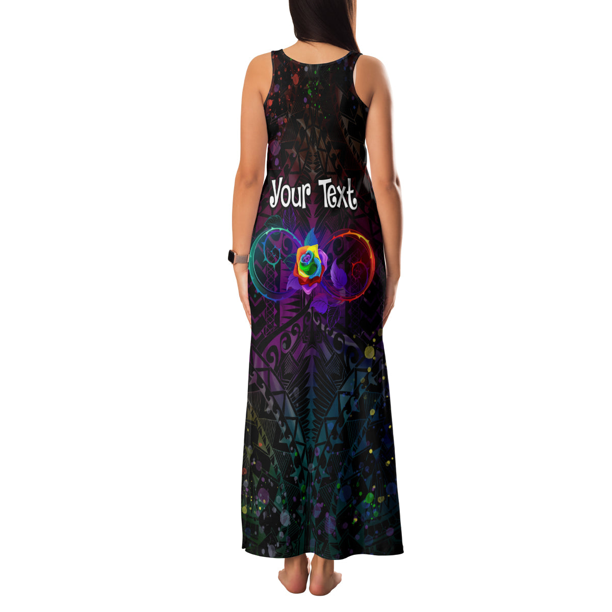 I See Your True Colors Personalised Family Matching Tank Maxi Dress and Hawaiian Shirt Autism Awareness LT05 - Polynesian Pride