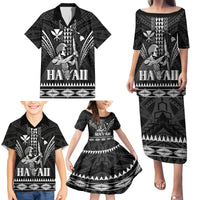 Personalised Hawaii Happy King Kamehameha Day Family Matching Puletasi and Hawaiian Shirt Kakau Pattern LT05 - Polynesian Pride