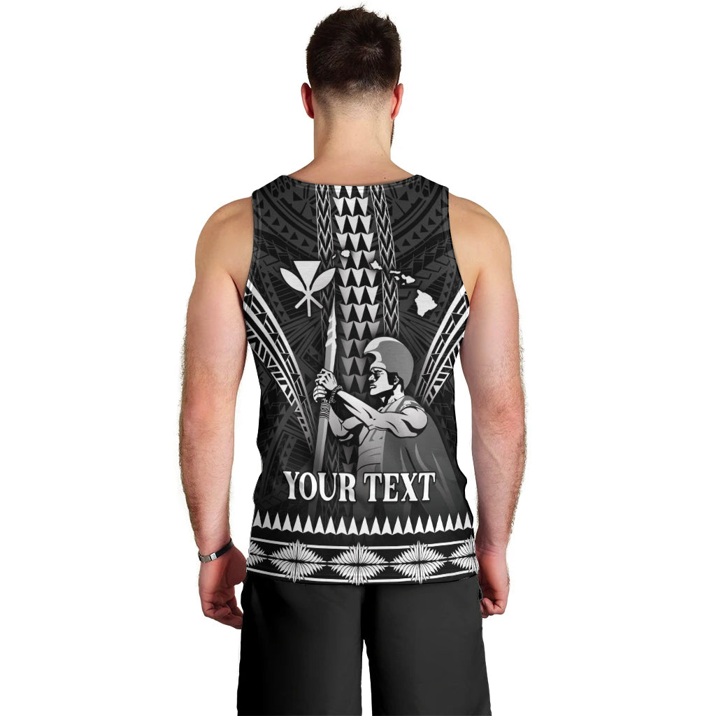 Personalised Hawaii Happy King Kamehameha Day Men Tank Top Kakau Pattern LT05 - Polynesian Pride
