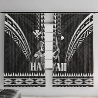 Hawaii Happy King Kamehameha Day Window Curtain Kakau Pattern