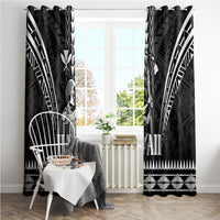 Hawaii Happy King Kamehameha Day Window Curtain Kakau Pattern