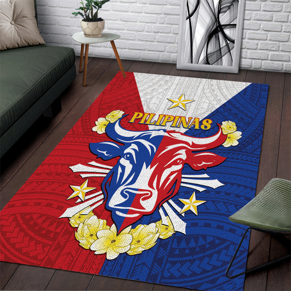 Philippines Independence Day Area Rug Maligayang Araw ng Kalayaan Filipino Carabao LT05 Red - Polynesian Pride