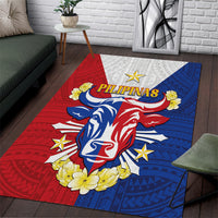 Philippines Independence Day Area Rug Maligayang Araw ng Kalayaan Filipino Carabao LT05 Red - Polynesian Pride