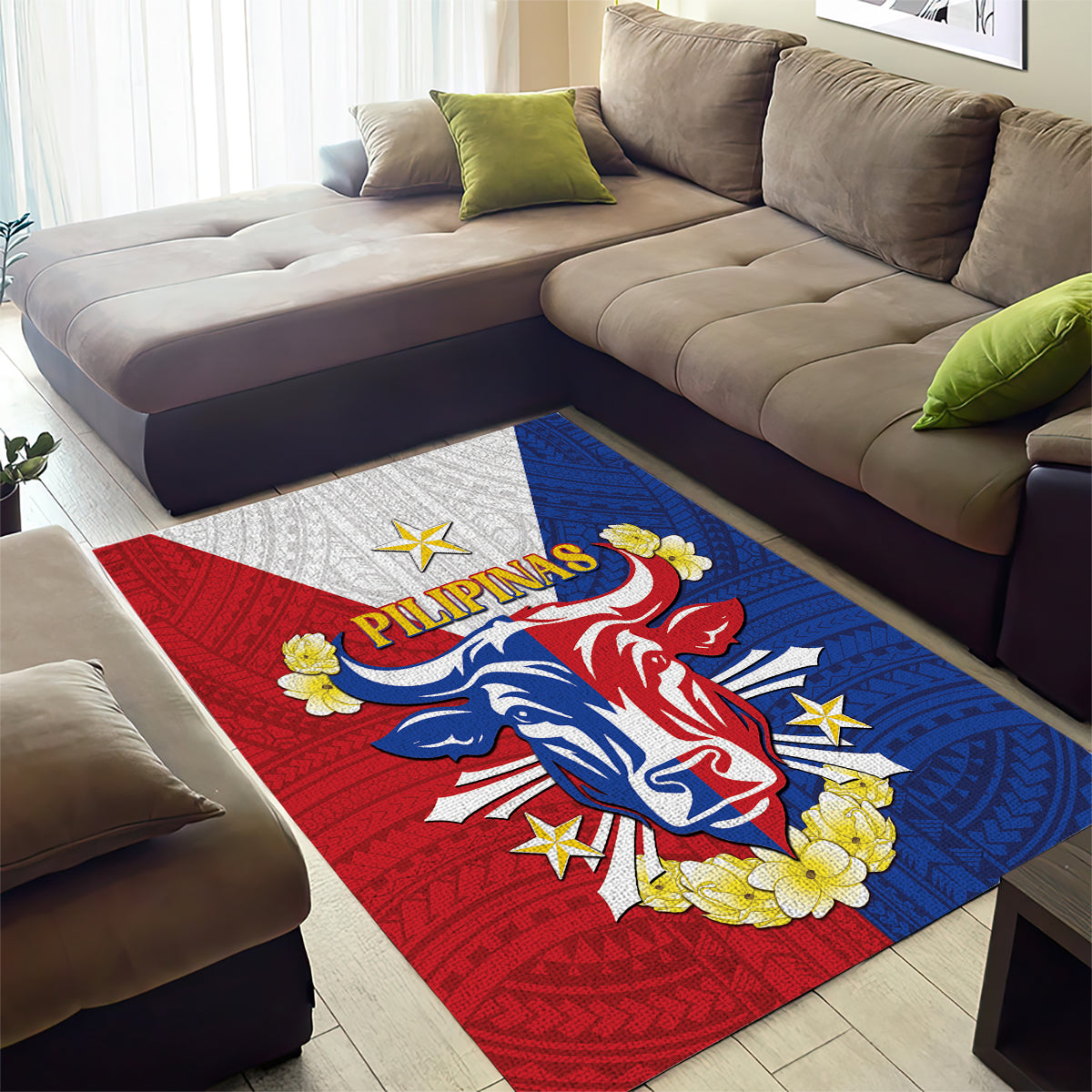 Philippines Independence Day Area Rug Maligayang Araw ng Kalayaan Filipino Carabao LT05 - Polynesian Pride