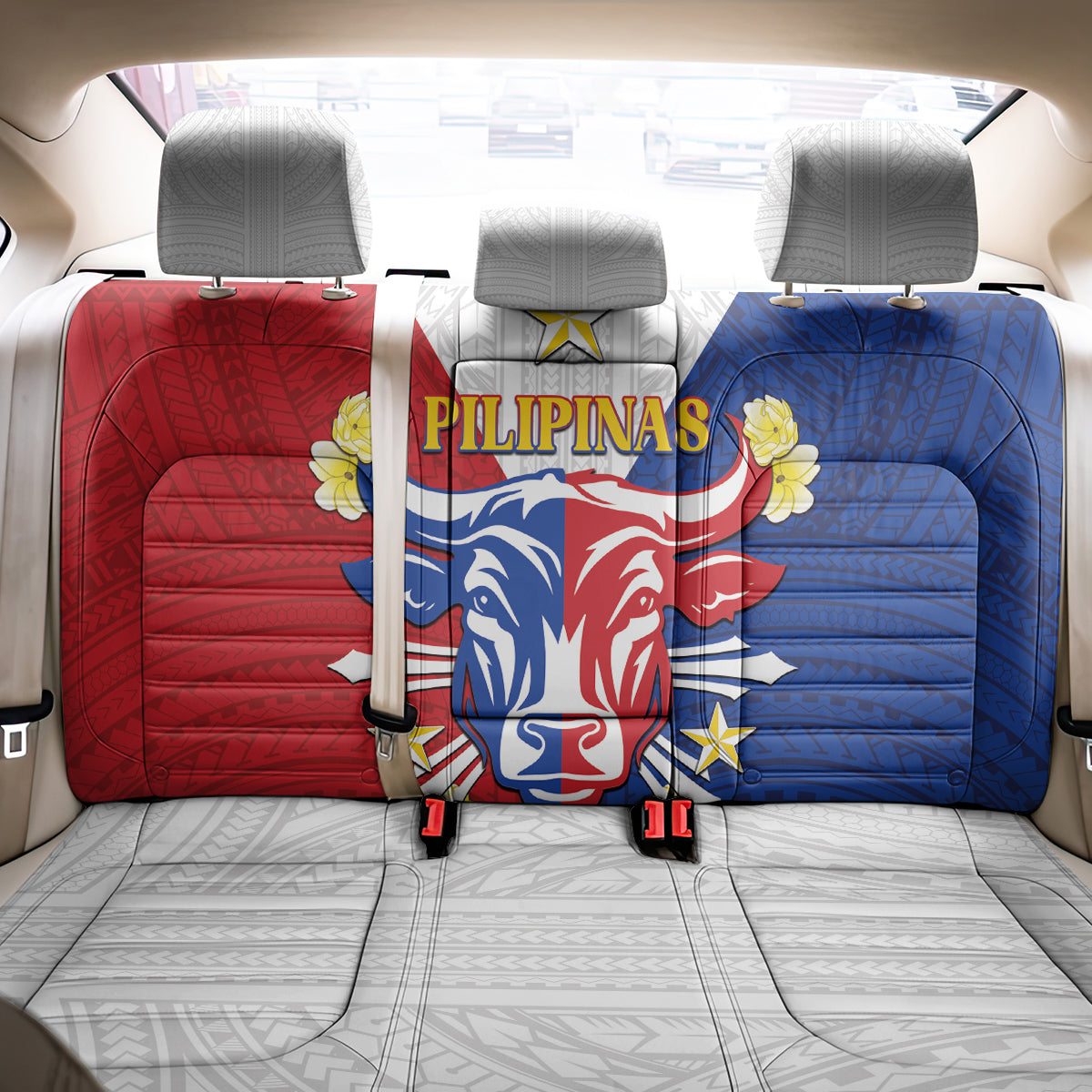 Philippines Independence Day Back Car Seat Cover Maligayang Araw ng Kalayaan Filipino Carabao LT05 - Polynesian Pride