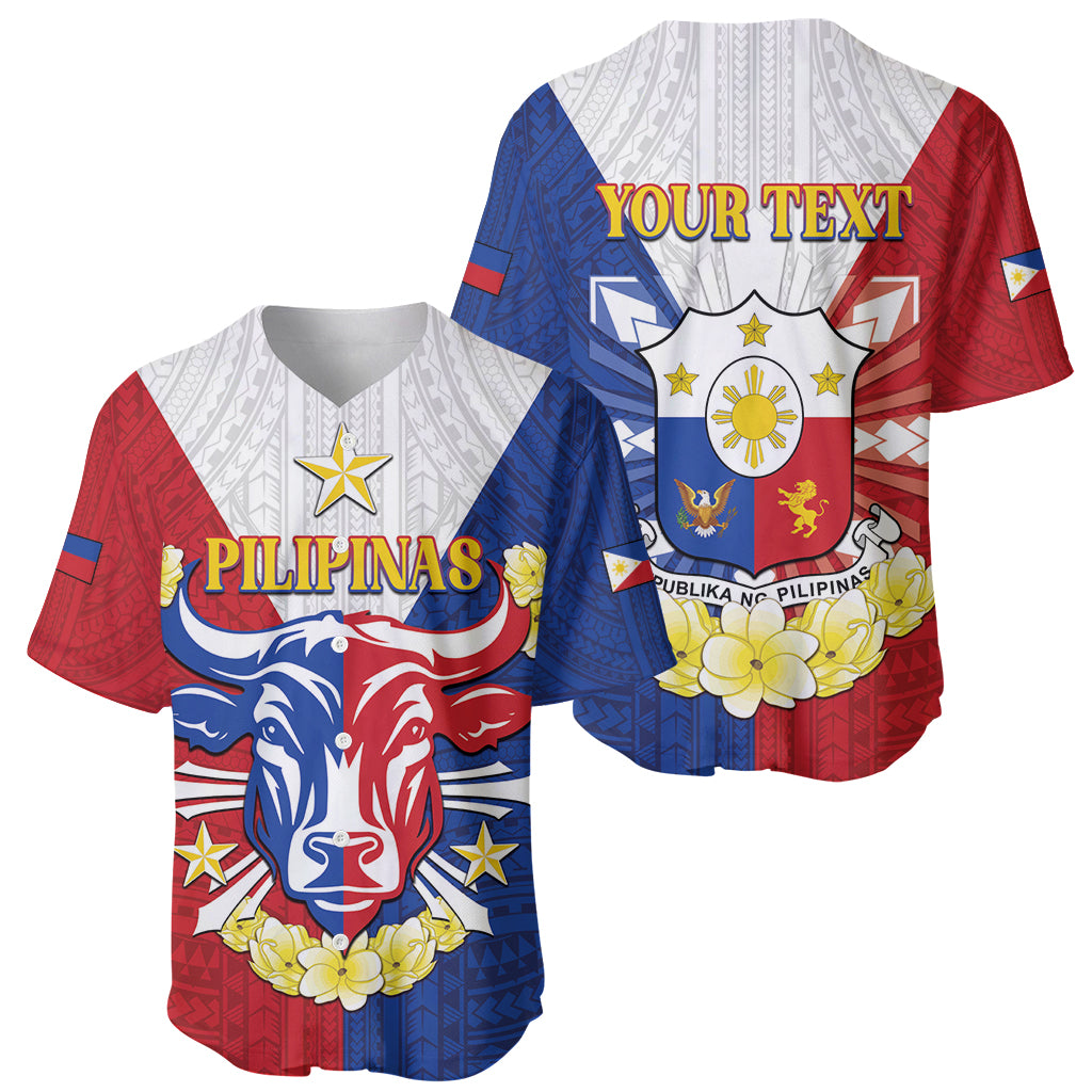 Personalised Philippines Independence Day Baseball Jersey Maligayang Araw ng Kalayaan Filipino Carabao LT05 - Polynesian Pride
