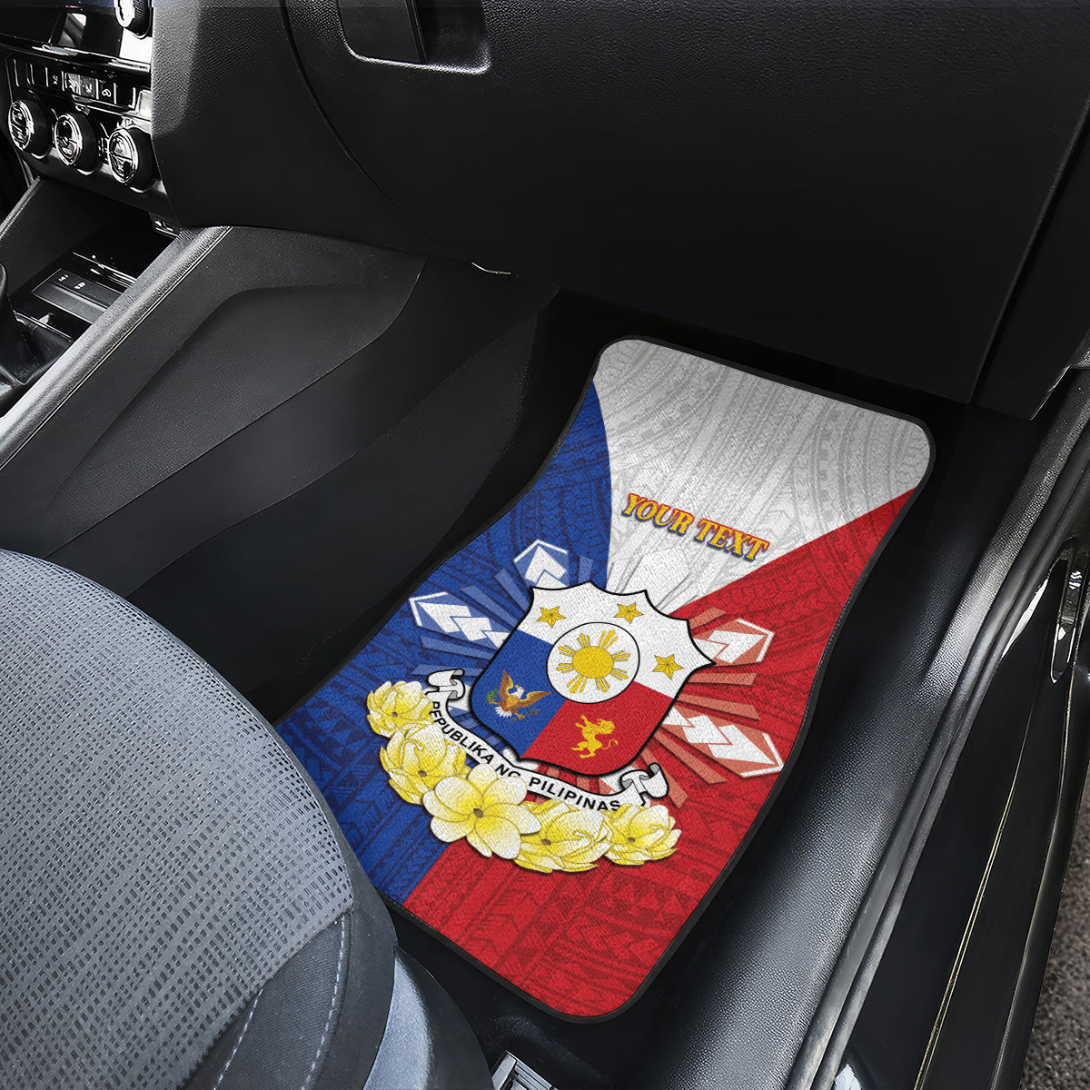 Personalised Philippines Independence Day Car Mats Maligayang Araw ng Kalayaan Filipino Carabao LT05 - Polynesian Pride