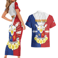 Personalised Philippines Independence Day Couples Matching Short Sleeve Bodycon Dress and Hawaiian Shirt Maligayang Araw ng Kalayaan Filipino Carabao LT05 - Polynesian Pride