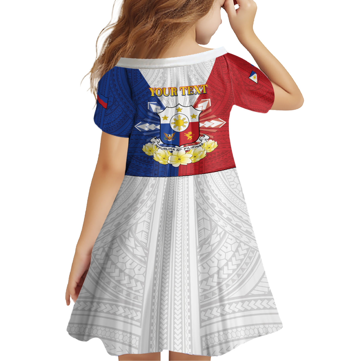Personalised Philippines Independence Day Family Matching Short Sleeve Bodycon Dress and Hawaiian Shirt Maligayang Araw ng Kalayaan Filipino Carabao LT05 - Polynesian Pride