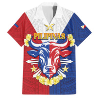 Personalised Philippines Independence Day Family Matching Short Sleeve Bodycon Dress and Hawaiian Shirt Maligayang Araw ng Kalayaan Filipino Carabao LT05 Dad's Shirt - Short Sleeve Red - Polynesian Pride