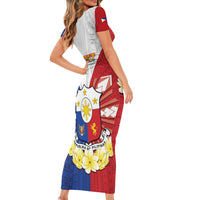 Personalised Philippines Independence Day Family Matching Short Sleeve Bodycon Dress and Hawaiian Shirt Maligayang Araw ng Kalayaan Filipino Carabao LT05 - Polynesian Pride