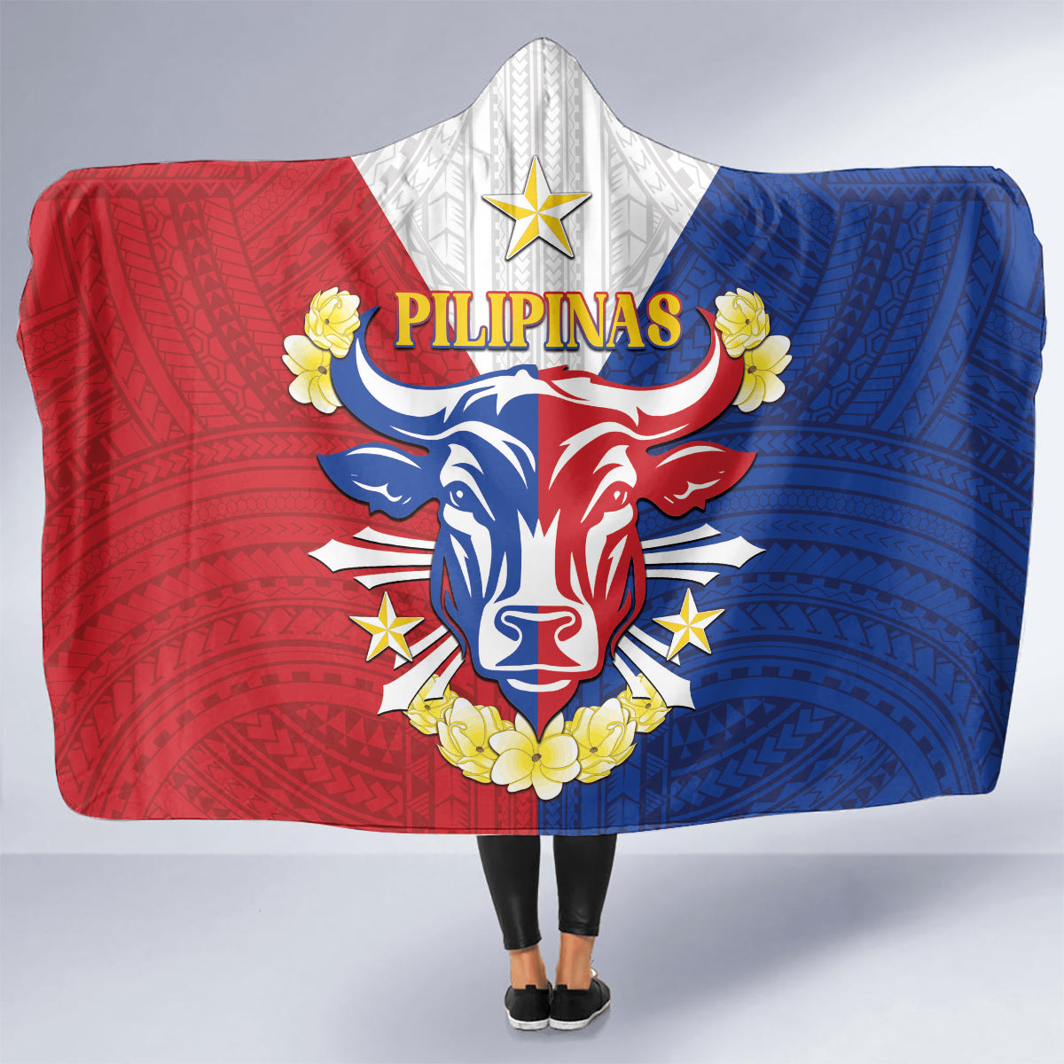 Philippines Independence Day Hooded Blanket Maligayang Araw ng Kalayaan Filipino Carabao LT05 - Polynesian Pride