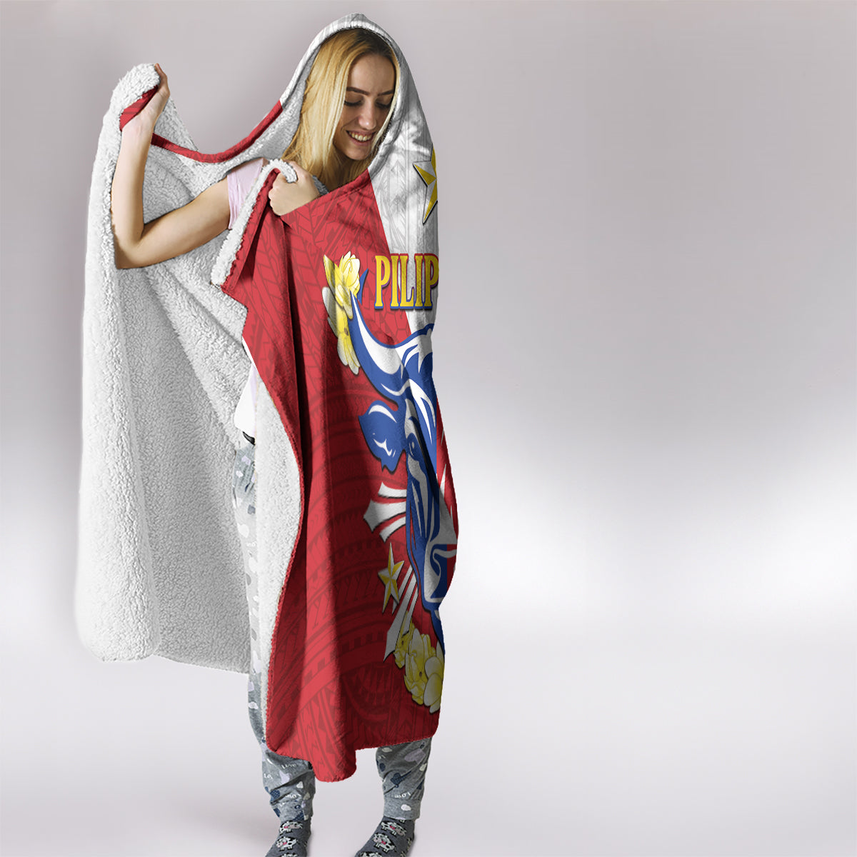 Philippines Independence Day Hooded Blanket Maligayang Araw ng Kalayaan Filipino Carabao LT05 - Polynesian Pride