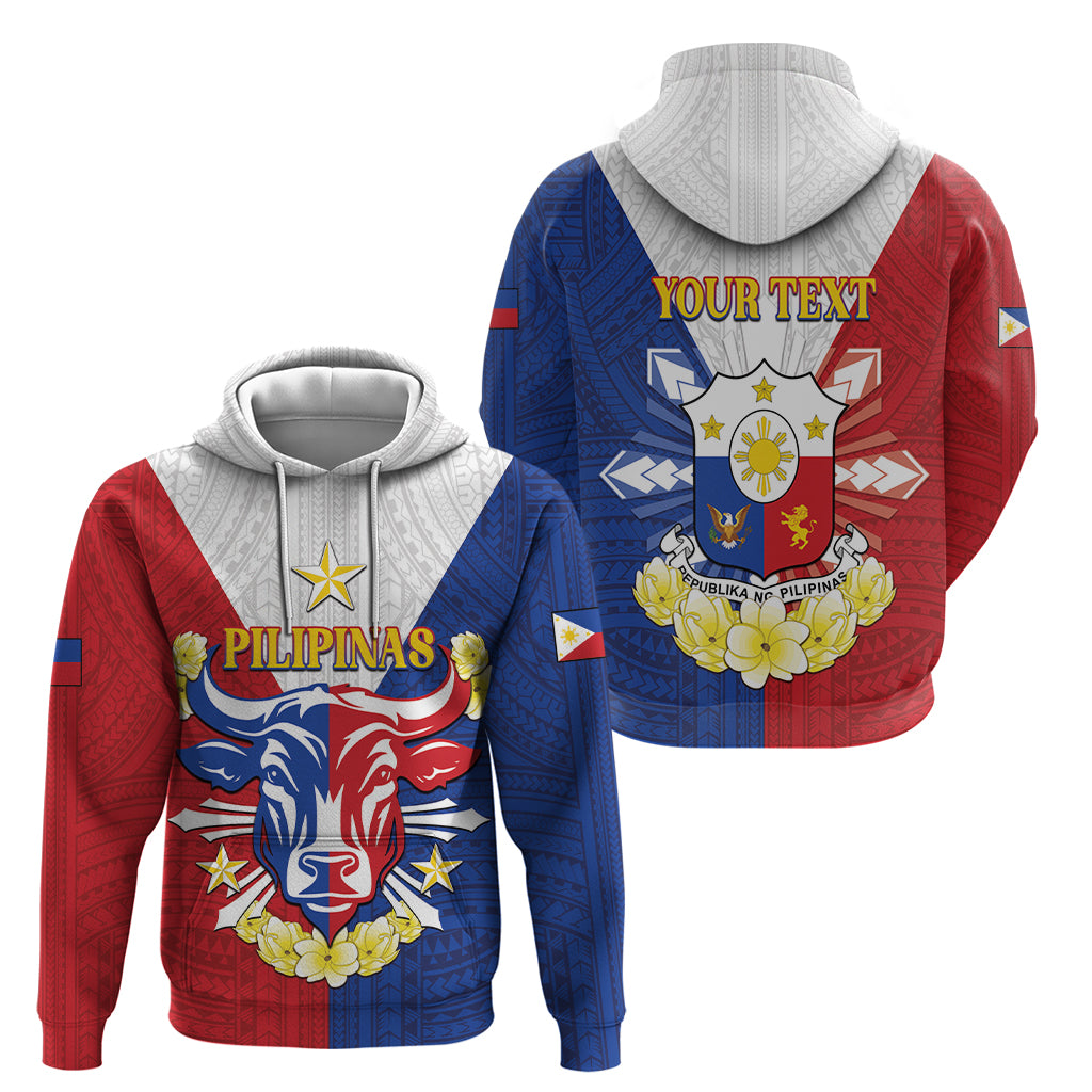 Personalised Philippines Independence Day Hoodie Maligayang Araw ng Kalayaan Filipino Carabao LT05 - Polynesian Pride