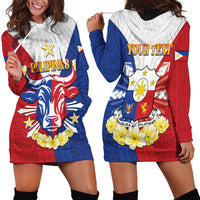 Personalised Philippines Independence Day Hoodie Dress Maligayang Araw ng Kalayaan Filipino Carabao LT05 - Polynesian Pride