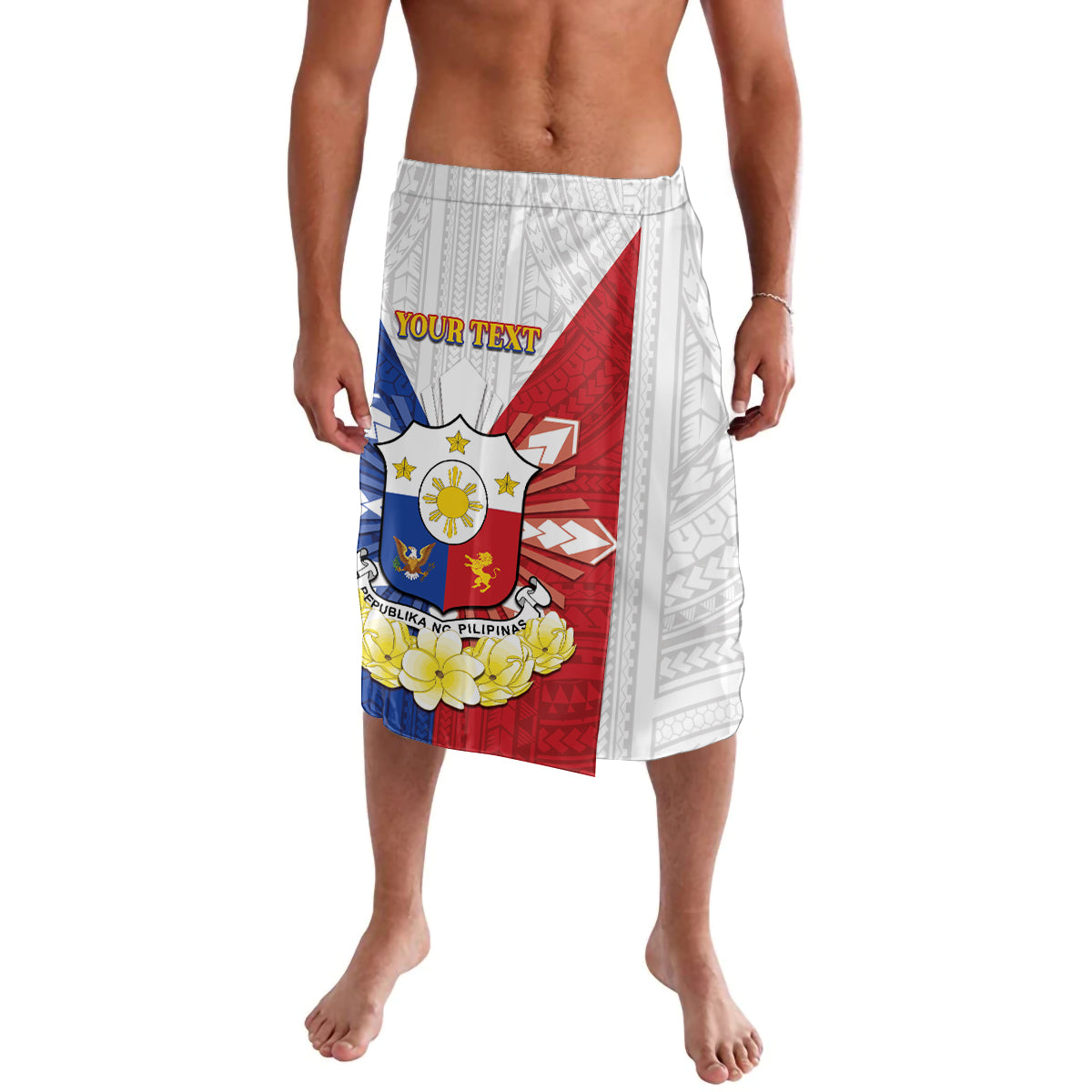 Personalised Philippines Independence Day Lavalava Maligayang Araw ng Kalayaan Filipino Carabao LT05 Red - Polynesian Pride