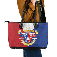 Philippines Independence Day Leather Tote Bag Maligayang Araw ng Kalayaan Filipino Carabao LT05 - Polynesian Pride