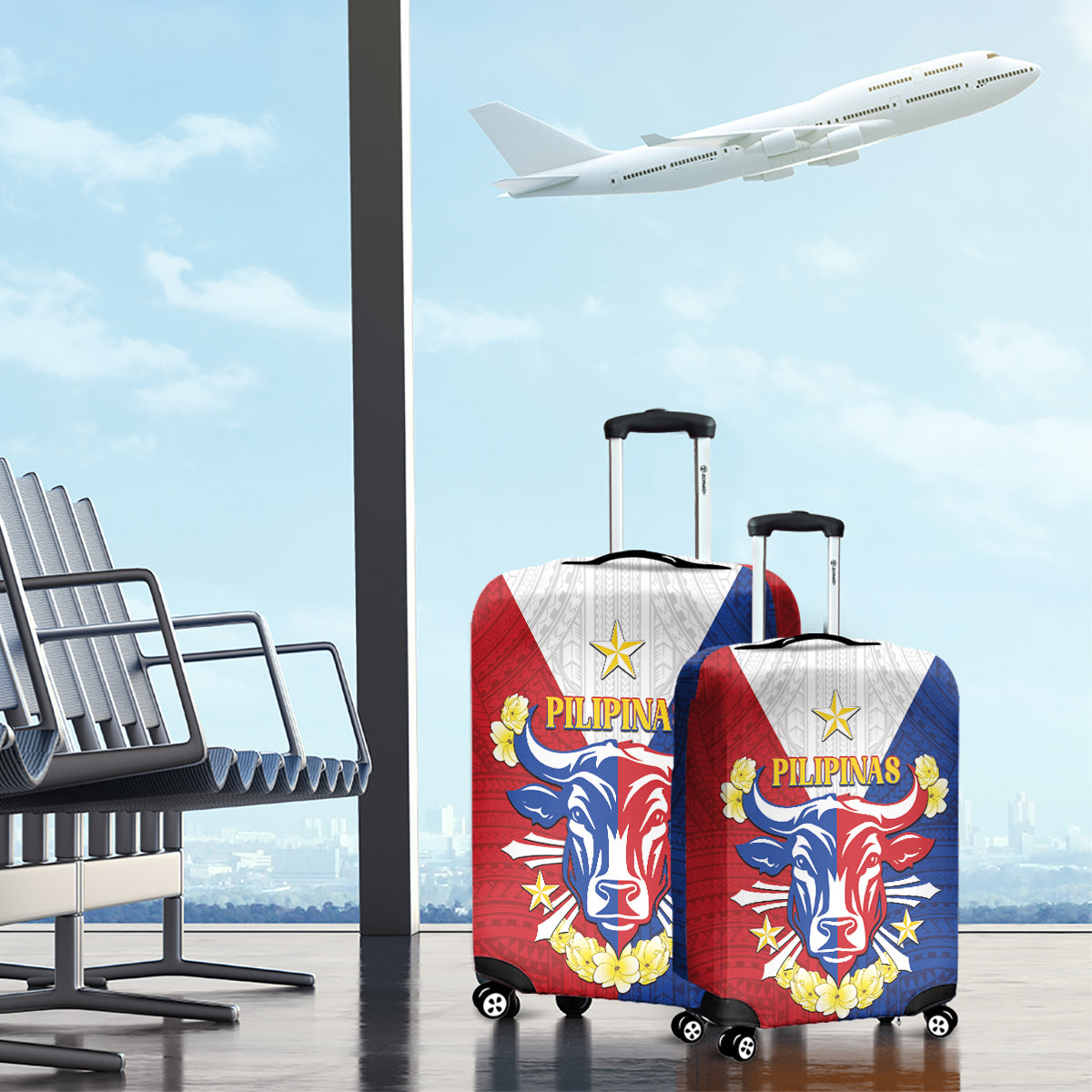 Philippines Independence Day Luggage Cover Maligayang Araw ng Kalayaan Filipino Carabao LT05 - Polynesian Pride