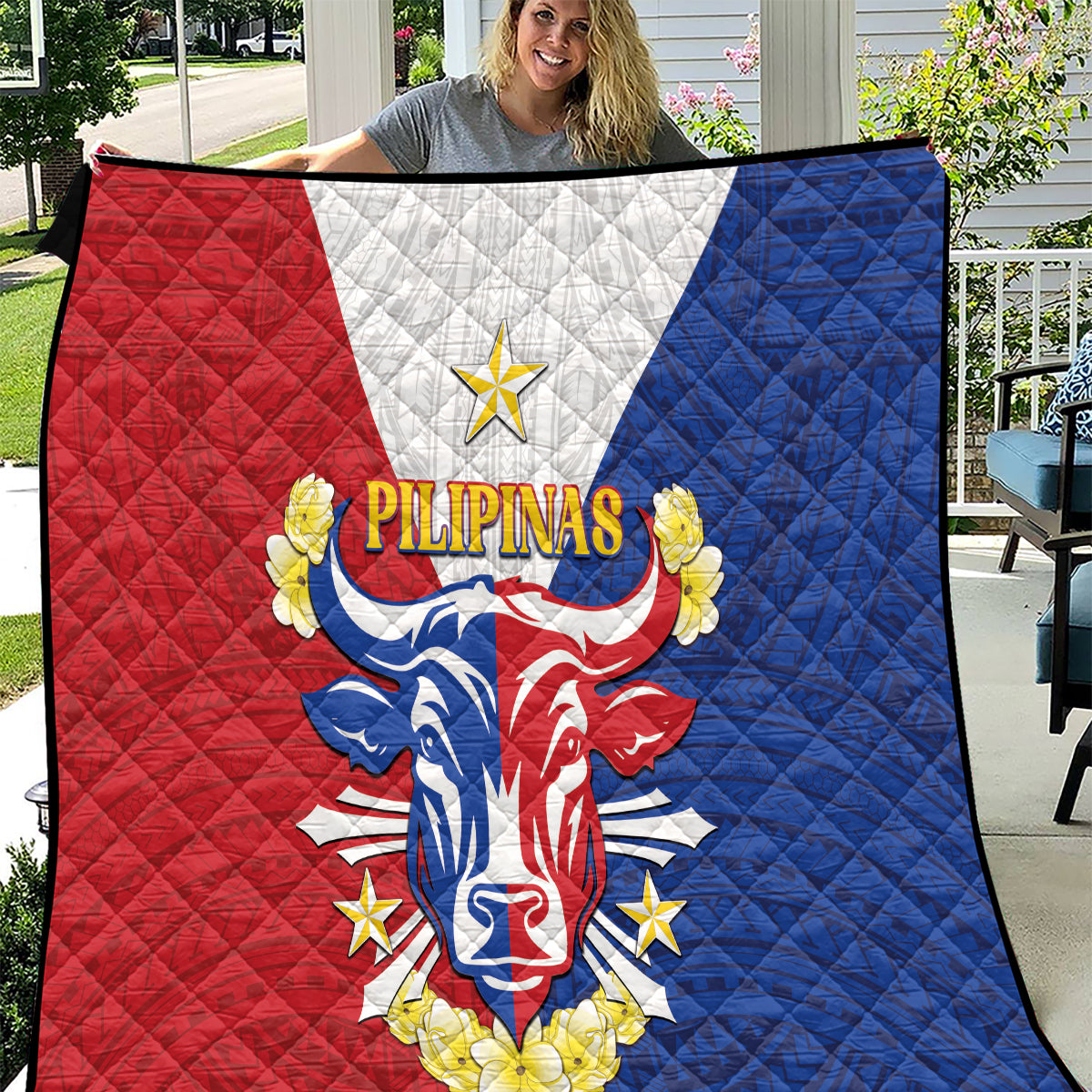 Philippines Independence Day Quilt Maligayang Araw ng Kalayaan Filipino Carabao LT05 Red - Polynesian Pride