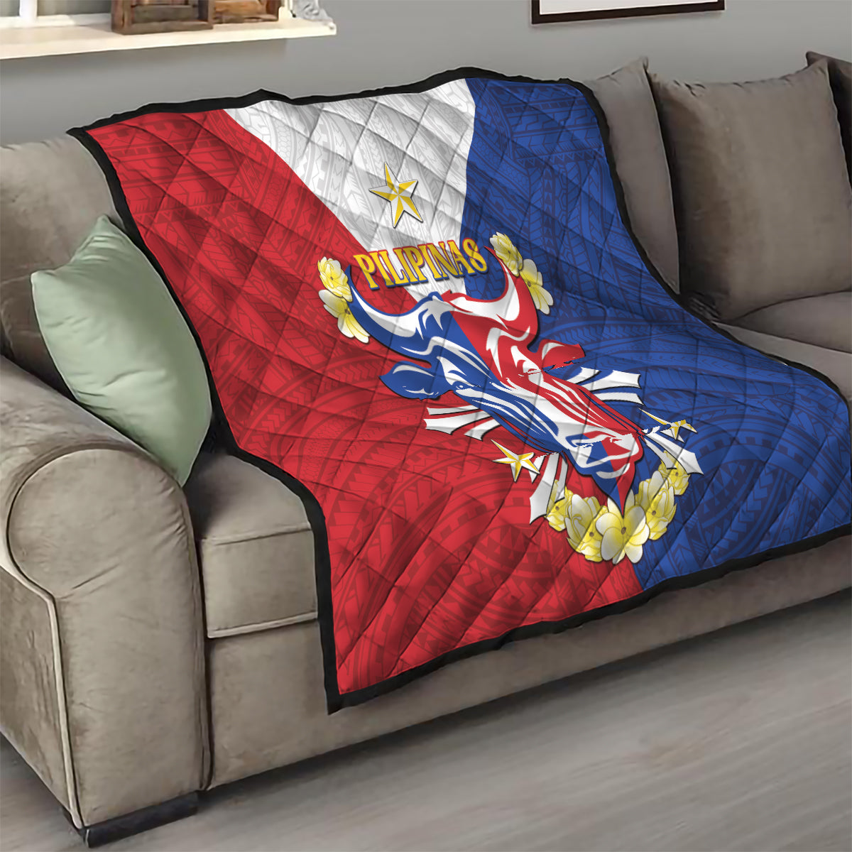 Philippines Independence Day Quilt Maligayang Araw ng Kalayaan Filipino Carabao LT05 - Polynesian Pride