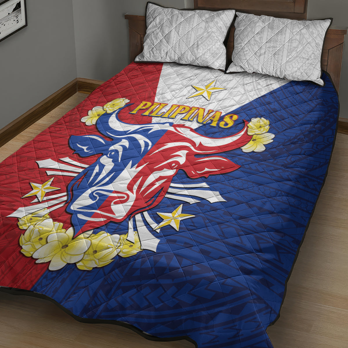 Philippines Independence Day Quilt Bed Set Maligayang Araw ng Kalayaan Filipino Carabao LT05 - Polynesian Pride