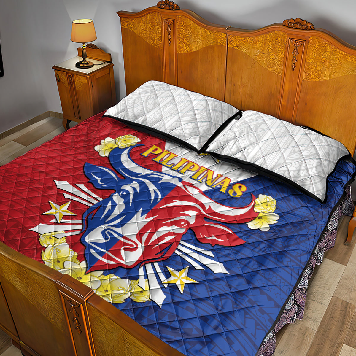 Philippines Independence Day Quilt Bed Set Maligayang Araw ng Kalayaan Filipino Carabao LT05 - Polynesian Pride