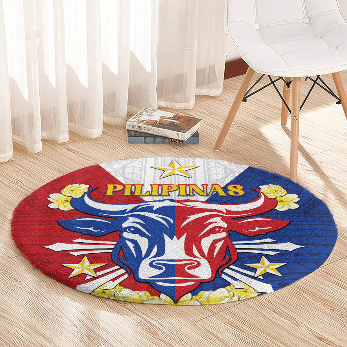 Philippines Independence Day Round Carpet Maligayang Araw ng Kalayaan Filipino Carabao LT05 - Polynesian Pride