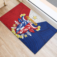 Philippines Independence Day Rubber Doormat Maligayang Araw ng Kalayaan Filipino Carabao LT05 - Polynesian Pride