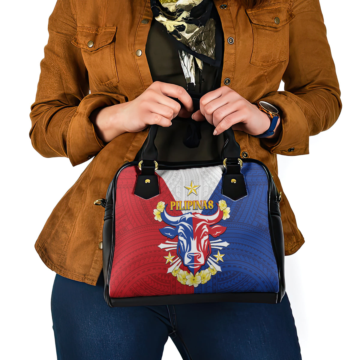 Philippines Independence Day Shoulder Handbag Maligayang Araw ng Kalayaan Filipino Carabao LT05 - Polynesian Pride