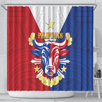 Philippines Independence Day Shower Curtain Maligayang Araw ng Kalayaan Filipino Carabao LT05 - Polynesian Pride
