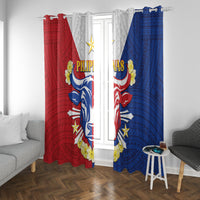 Philippines Independence Day Window Curtain Maligayang Araw ng Kalayaan Filipino Carabao LT05 With Grommets Red - Polynesian Pride