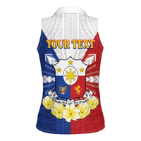 Personalised Philippines Independence Day Women Sleeveless Polo Shirt Maligayang Araw ng Kalayaan Filipino Carabao LT05 - Polynesian Pride