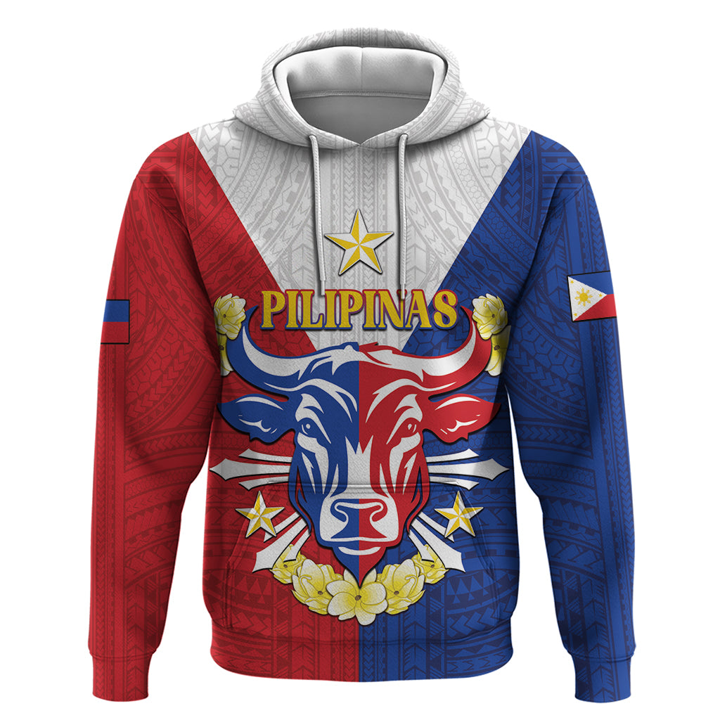 Personalised Philippines Independence Day Zip Hoodie Maligayang Araw ng Kalayaan Filipino Carabao LT05 Pullover Hoodie Red - Polynesian Pride