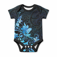 Matariki New Zealand Baby Onesie Maori Pattern Blue Galaxy