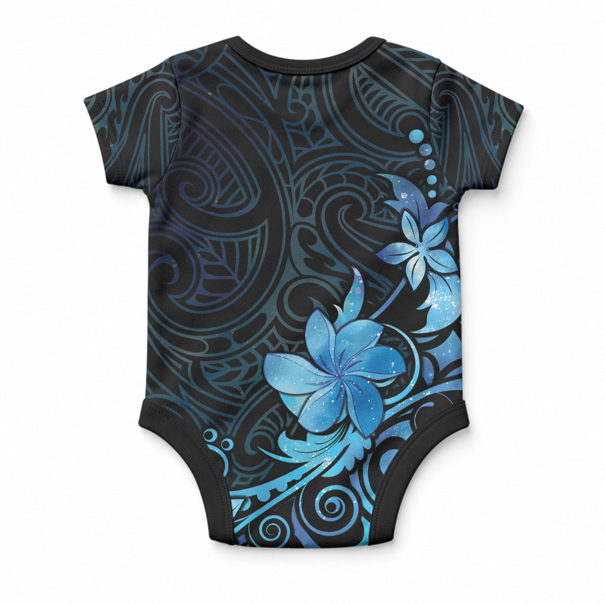 Matariki New Zealand Baby Onesie Maori Pattern Blue Galaxy