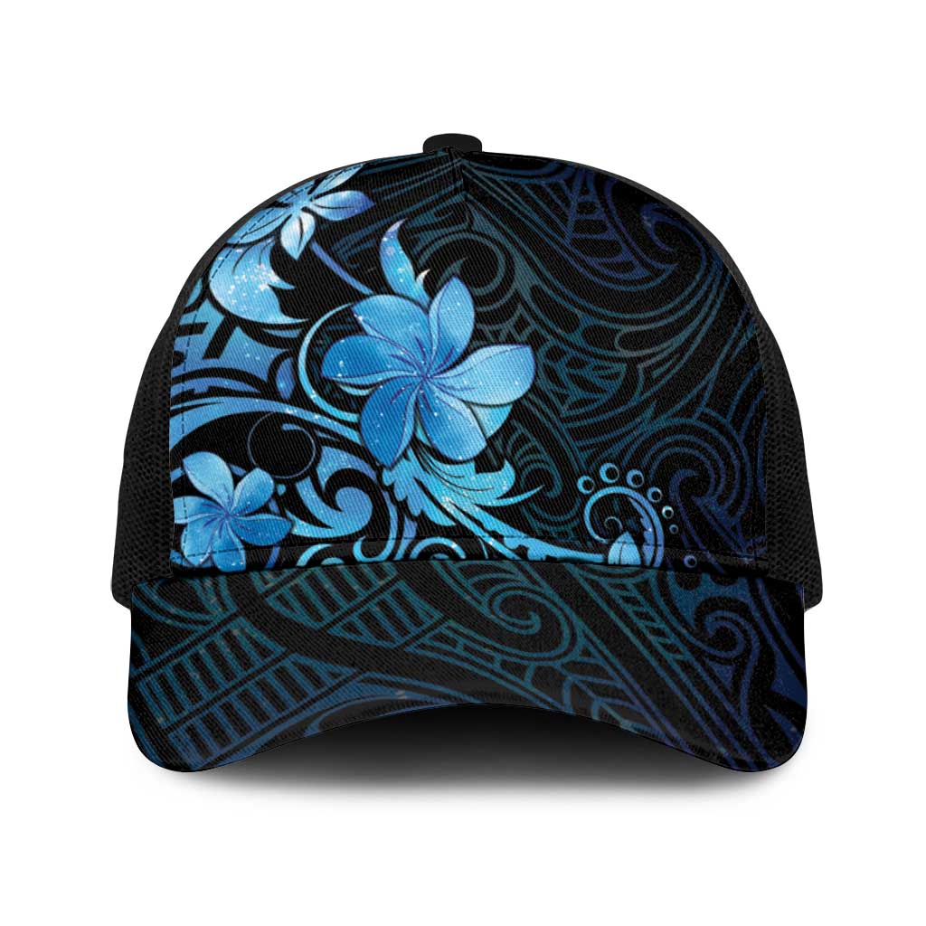 Matariki New Zealand Baseball Net Cap Maori Pattern Blue Galaxy