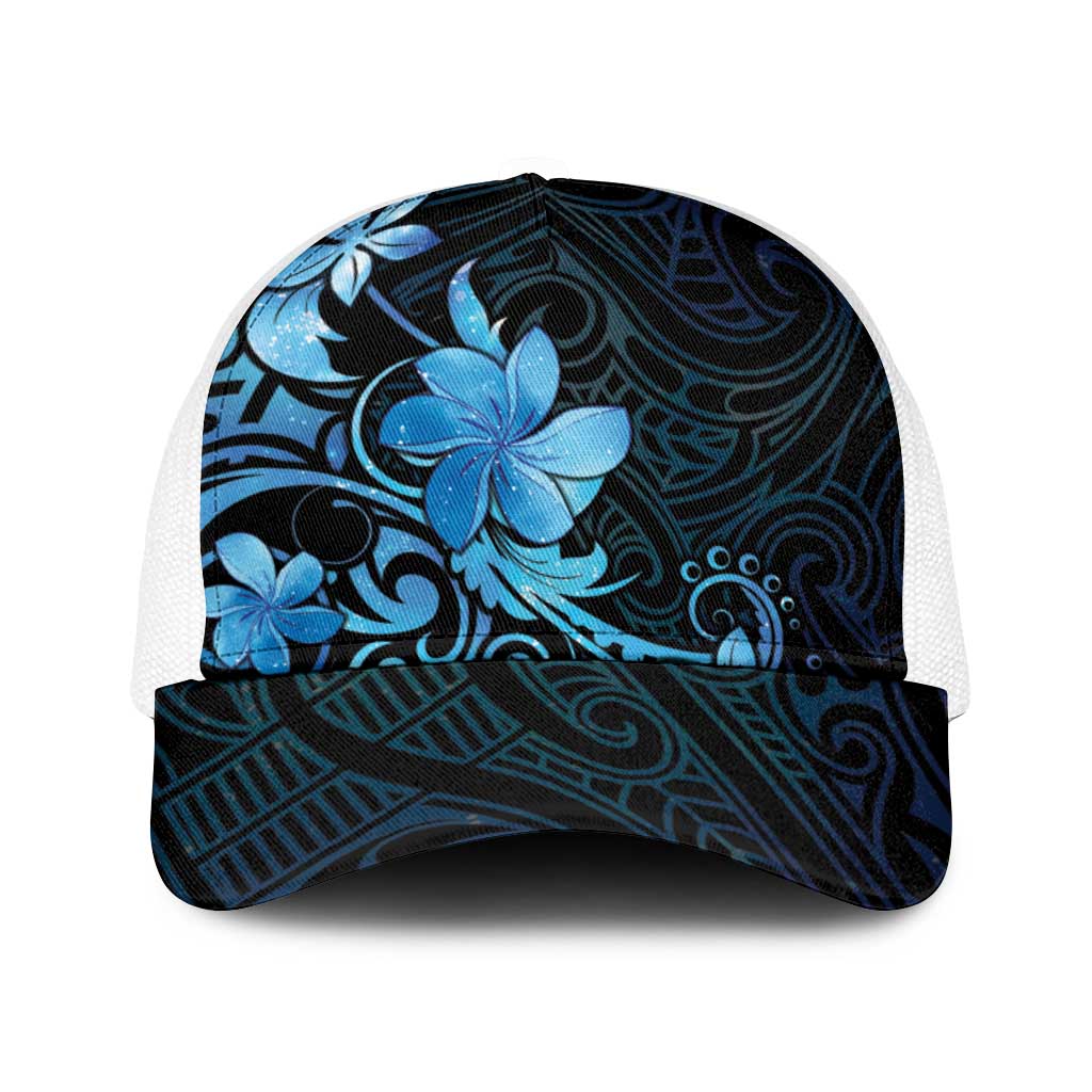 Matariki New Zealand Baseball Net Cap Maori Pattern Blue Galaxy