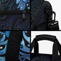 Matariki New Zealand Duffle Bag Maori Pattern Blue Galaxy