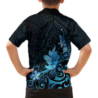Matariki New Zealand Family Matching Off Shoulder Maxi Dress and Hawaiian Shirt Maori Pattern Blue Galaxy LT05 - Polynesian Pride