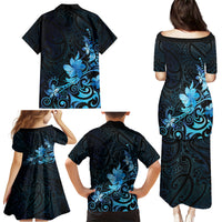 Matariki New Zealand Family Matching Puletasi and Hawaiian Shirt Maori Pattern Blue Galaxy LT05 - Polynesian Pride