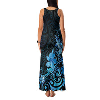 Matariki New Zealand Family Matching Tank Maxi Dress and Hawaiian Shirt Maori Pattern Blue Galaxy LT05 - Polynesian Pride