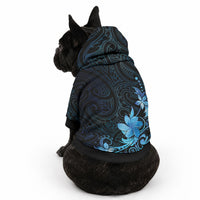 Matariki New Zealand Pet Hoodie Maori Pattern Blue Galaxy