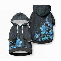 Matariki New Zealand Pet Hoodie Maori Pattern Blue Galaxy
