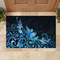 Matariki New Zealand Rubber Doormat Maori Pattern Blue Galaxy