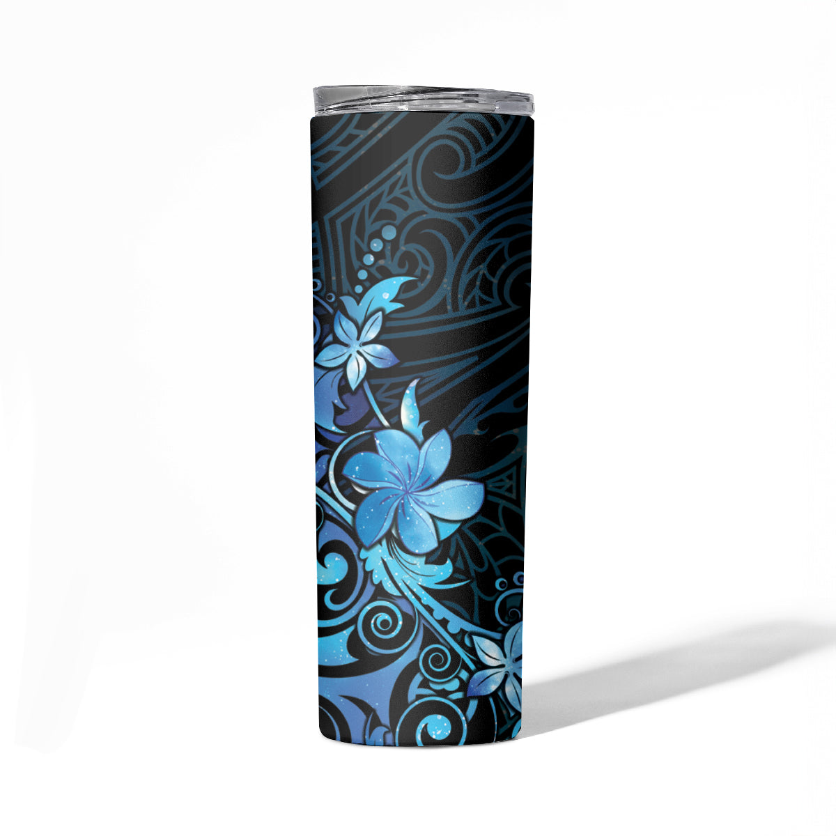 Matariki New Zealand Skinny Tumbler Maori Pattern Blue Galaxy