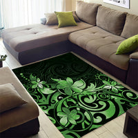 Matariki New Zealand Area Rug Maori Pattern Green Galaxy