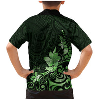 Matariki New Zealand Family Matching Mermaid Dress and Hawaiian Shirt Maori Pattern Green Galaxy LT05 - Polynesian Pride