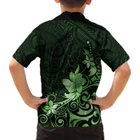 Matariki New Zealand Family Matching Puletasi and Hawaiian Shirt Maori Pattern Green Galaxy LT05 - Polynesian Pride