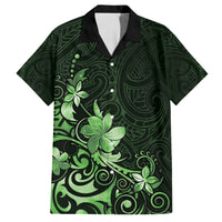 Matariki New Zealand Family Matching Short Sleeve Bodycon Dress and Hawaiian Shirt Maori Pattern Green Galaxy LT05 Dad's Shirt - Short Sleeve Green - Polynesian Pride